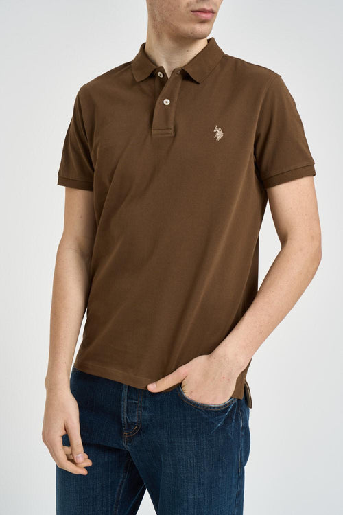 Polo uomo marrone