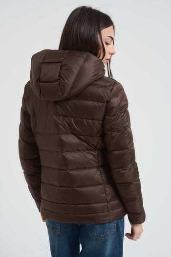 Piumino donna sfiancato marrone - 3