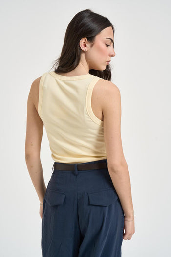 Top donna giallo burro - 3