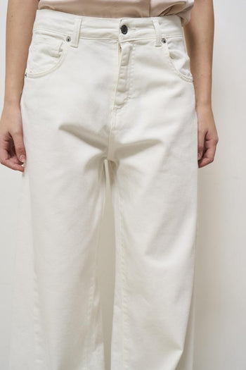 Jeans donna a palazzo bianco - 6