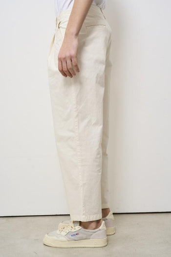 Men's trousers with pleats cream - 3