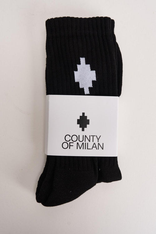 Calze uomo con logo nere