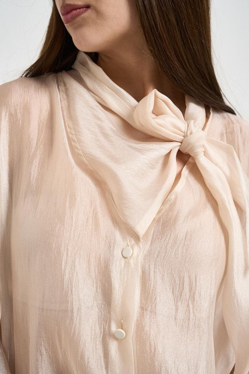 Camicia donna leggera effetto satinato burro - 2