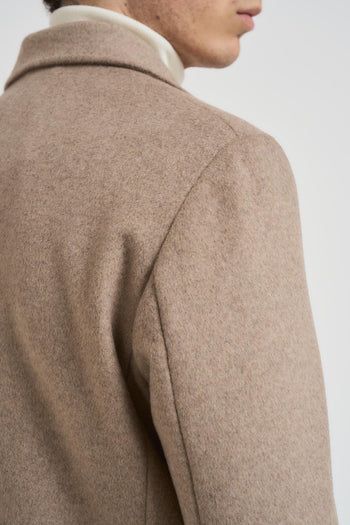 Cappotto uomo doppiopetto midi beige - 7