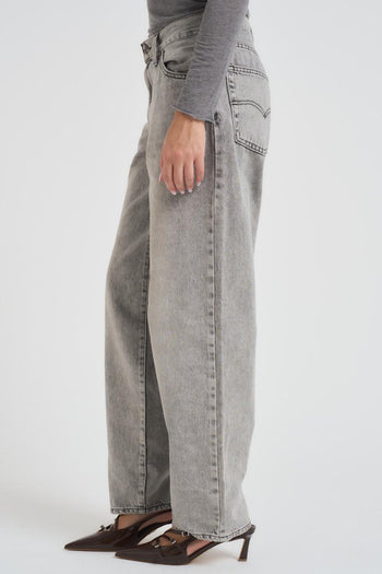 Jeans donna Baggy Dad in denim grigio - 3