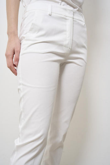 Women's white cigarette trousers - 4