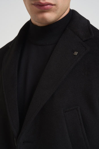 Cappotto uomo monopetto nero - 3