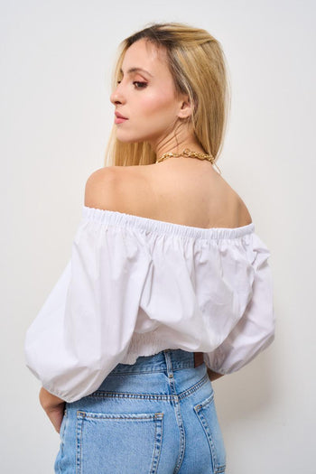 Top donna cropped panna - 5