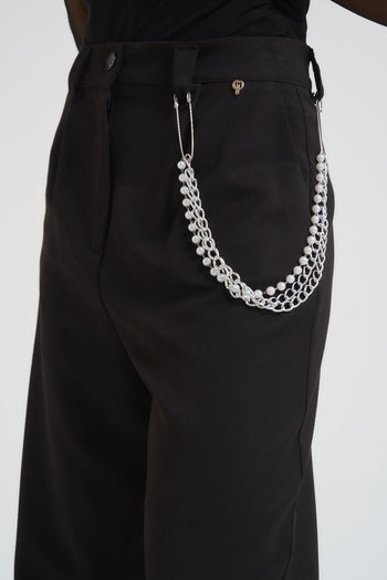 Pantalone donna a palazzo nero - 3