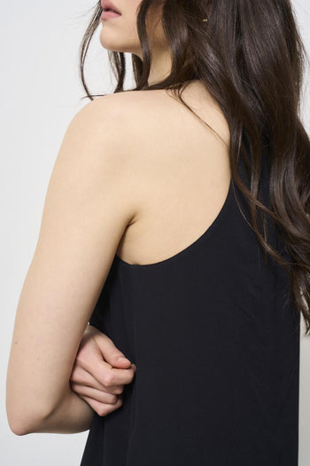 Black women's blouse with bow - 5