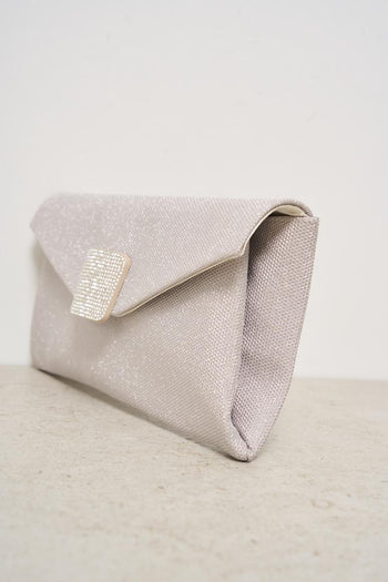 Pochette donna argento con tracolla - 3