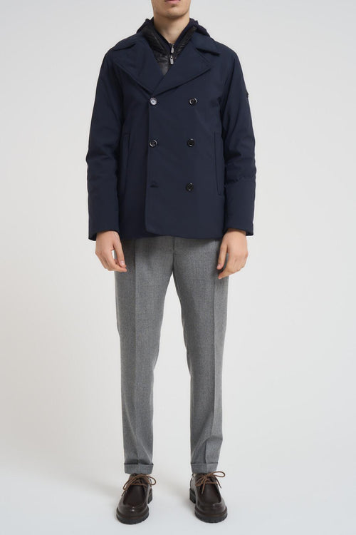 Giubbotto uomo doppiopetto blu