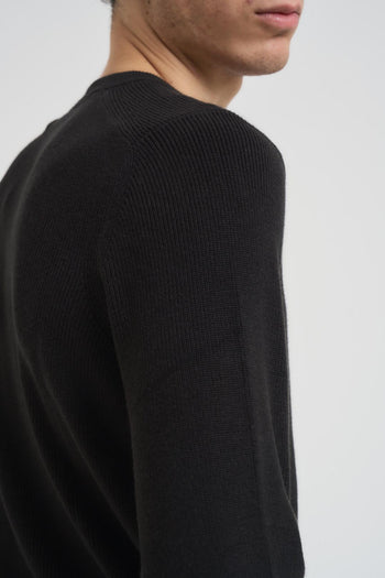 Maglia uomo girocollo nera - 4