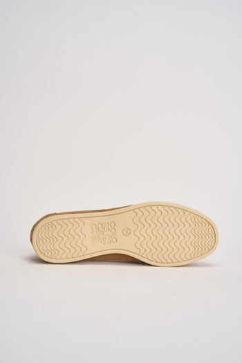 Mocassino donna da barca in suede cammello - 8