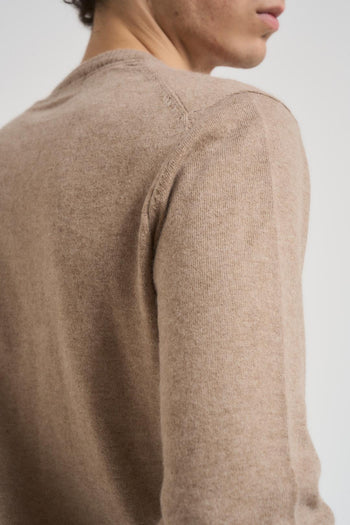 Maglia uomo girocollo cammello - 4
