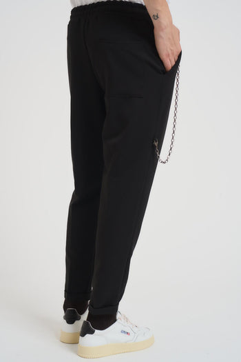 Pantalone uomo con elastico nero - 5