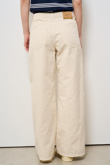 Jeans donna a palazzo panna - 4