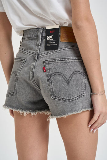 Shorts donna 501 in denim grigio. - 4