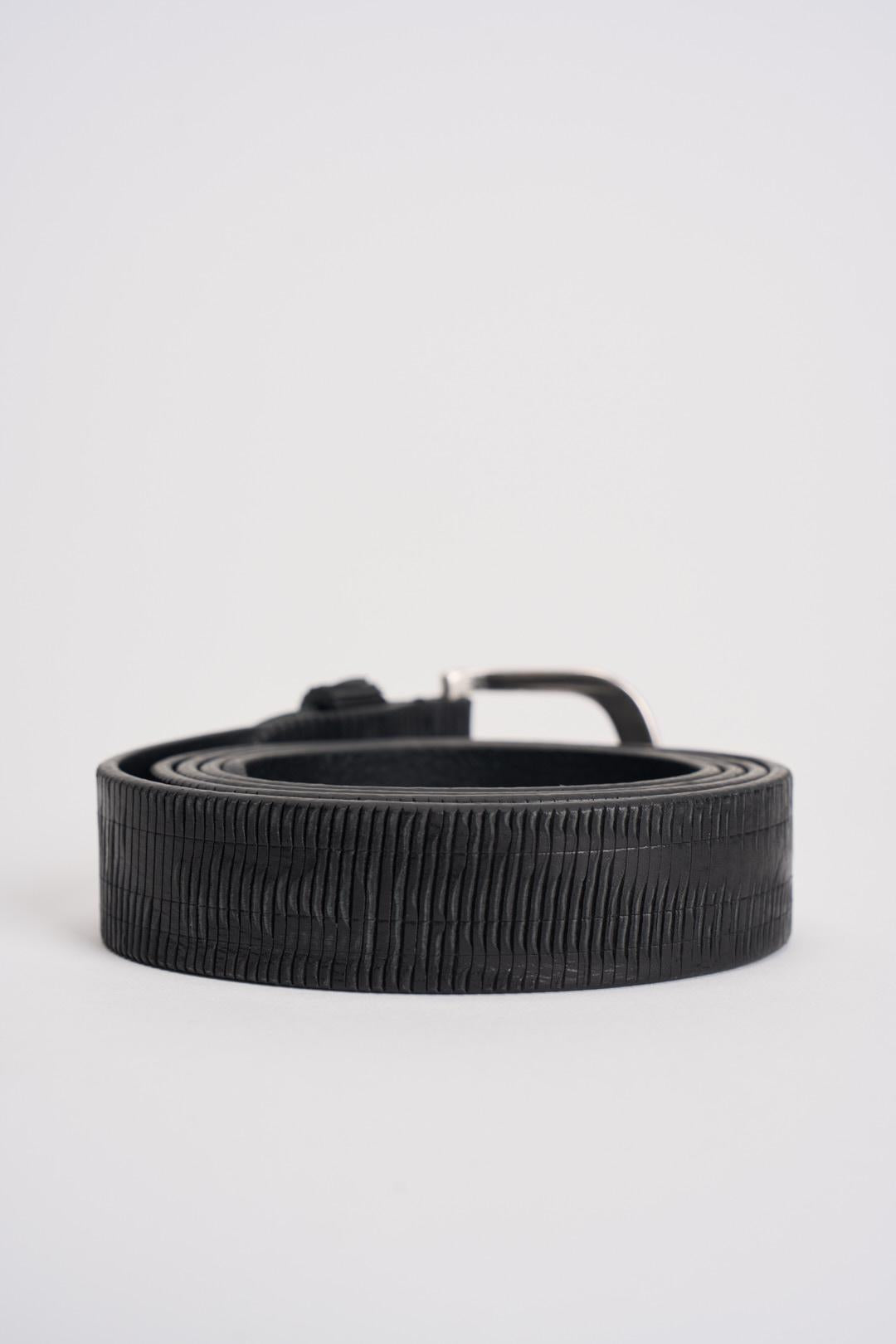 Cintura uomo in pelle nera MRF255C026 NERO MINORONZONI 