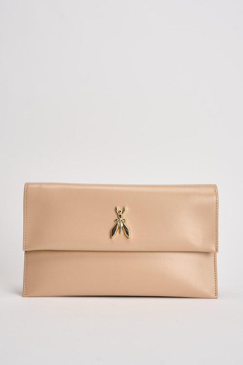 Clutch donna in pelle rosa cipria - 1