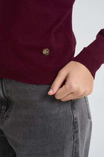 Maglia donna girocollo bordeaux - 6