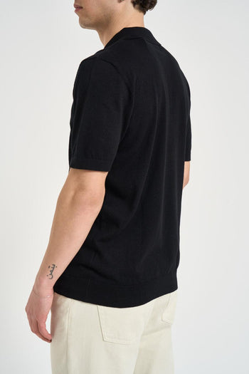 Polo uomo a manica corta nera - 4