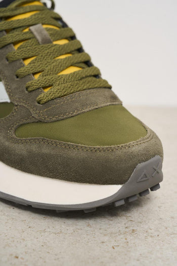 Green and yellow men's sneakers - 5