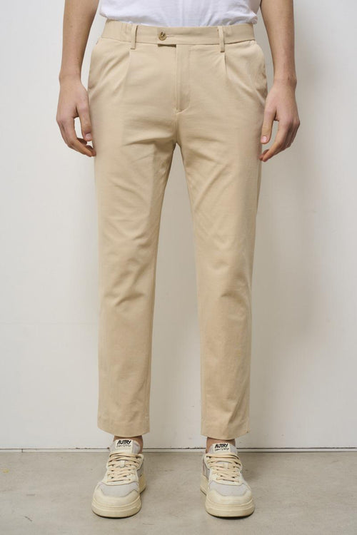 Men's regular fit beige trousers