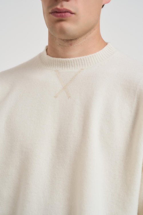 Maglia uomo girocollo panna - 2