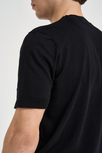 T-shirt uomo in maglia nera - 5