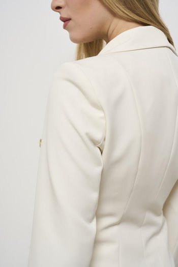 Women's double-breasted cream jacket - 6