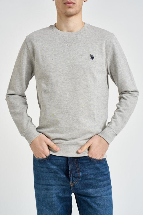 Felpa uomo girocollo grigia