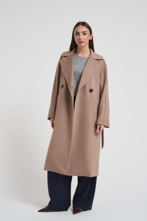 Cappotto doppiopetto Resina donna cammello