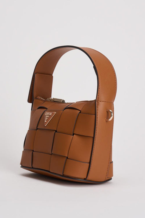 Borsa donna secchiello in ecopelle marrone - 2