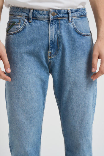 Jeans uomo Yellowstone cropped fit in denim chiaro - 5
