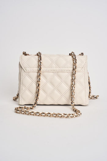 Borsa donna matelassé a tracolla bianca - 5