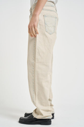 Jeans uomo baggy in denim crema - 3