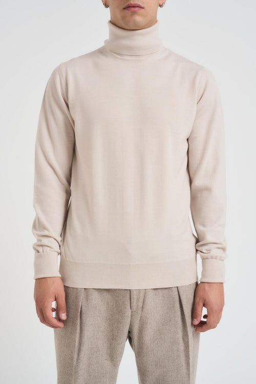 Maglia uomo collo alto stucco - 2