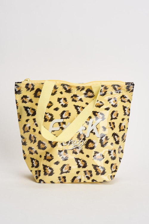 Mini bag donna con stampa animalier gialla - 1
