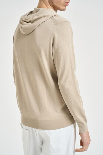Felpa uomo in maglia beige - 4