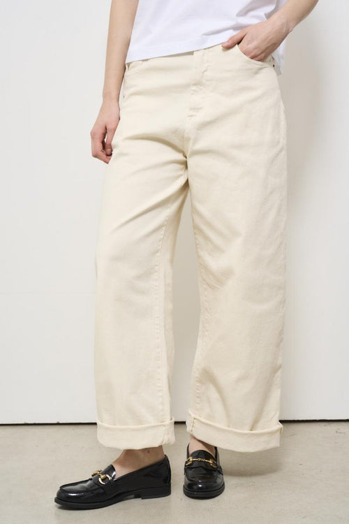 Jeans donna beige