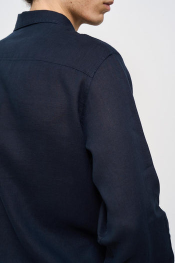 Camicia uomo blu notte - 5