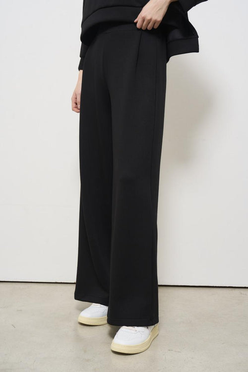 Women's black palazzo trousers - 2