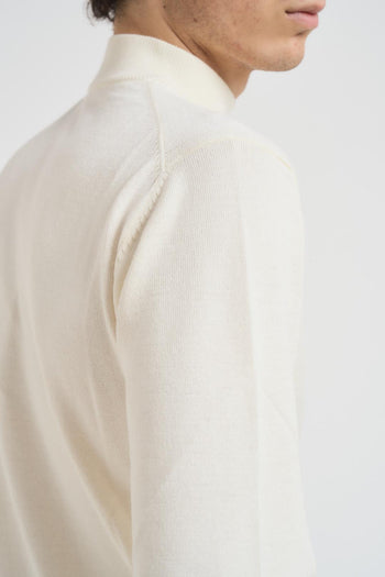 Maglia uomo mezzo collo bianca - 6