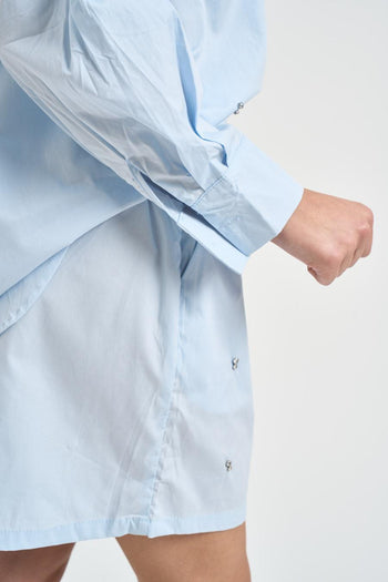 Completo donna con strass celeste - 7