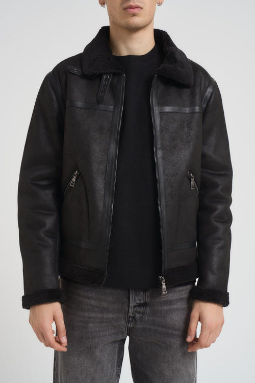 Ecomontone biker uomo nero - 2