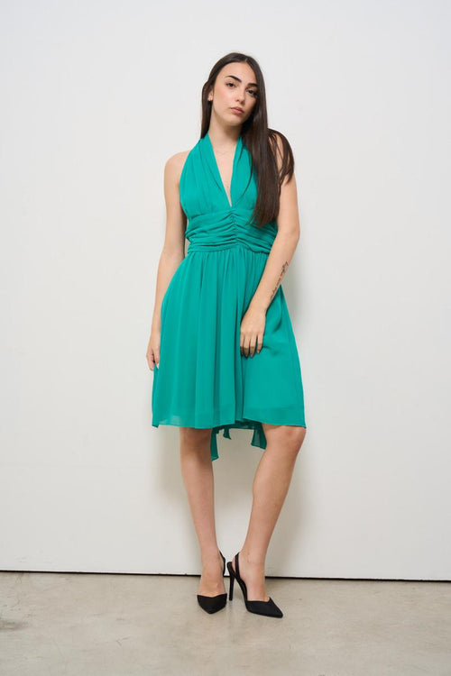 Abito mini donna verde smeraldo