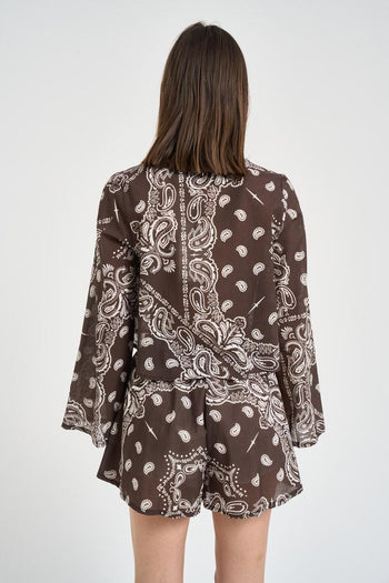 Camicia donna fantasia bandana moro - 3