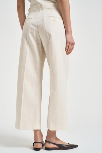 Pantalone donna dritto panna - 3