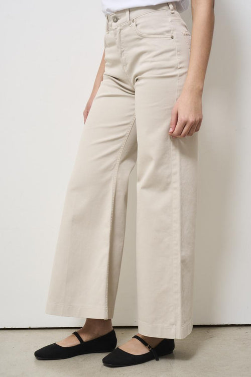 Jeans donna in denim beige - 2